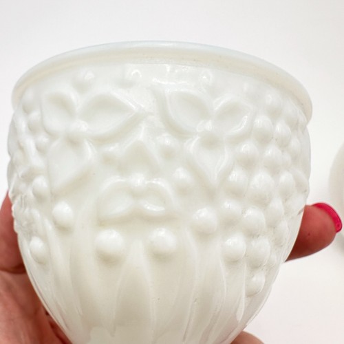 Plato de caramelo de compota vintage de vidrio de leche Avon en forma de huevo floral con tapa y patas 6,5" H - Imagen 10 de 12