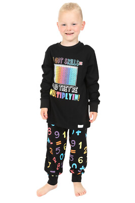 Jungen, Mädchen Ich habe Fähigkeiten, und sie multiplizieren langes Pyjama-Set