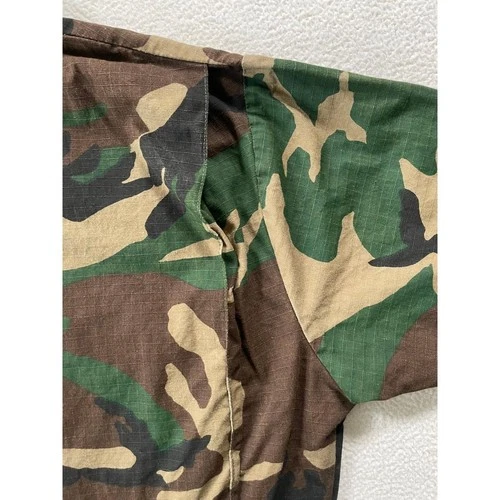 70s USA Champion's Choice Mens Large Utility Jacket Woodland Camo Ripstop Cotton image 5