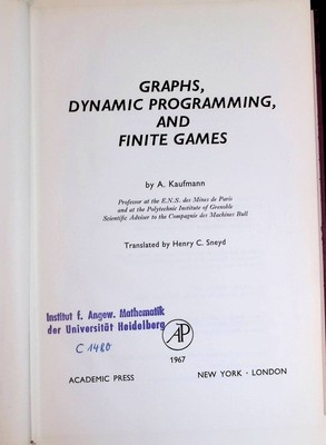 Graphs, Dynamic Programming, and Finite Games. Mathematics in Science and Engine