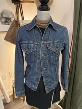 Vintage 80s Levi's 70506 0214 Denim Trucker Jacket Made in USA 33R Factory