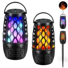 Outdoor Speakers, Colorful LED Flame Speaker, Outdoor Bluetooth Speakers Wate...