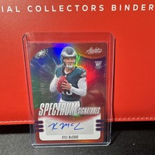 Panini Rookie Autograph Kyle McCord Eagles NFL 2025 Orange Spectrum #151/75