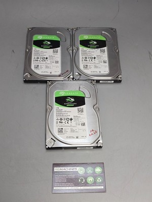 Lot of 3x Seagate Barracuda ST1000DM010 1TB 3.5  SATA Desktop HDDs WIPED, TESTED
