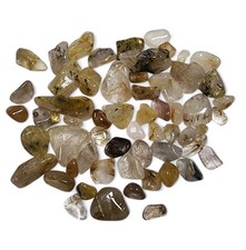 Rutilated Quartz Crystal Polished Stones Brazil 59.7 grams