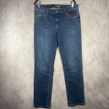 Kut from the Kloth Jeans Womens 12 Blue Stevie Straight Leg Dark Wash Stretch