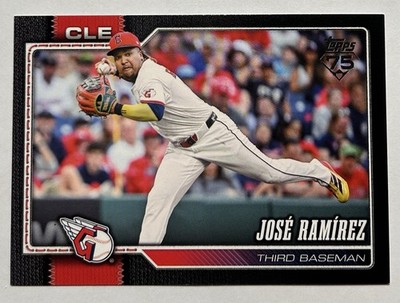 2026 Topps 75th Anniversary Series 1 Jose Ramirez Black Border 29/75 #284