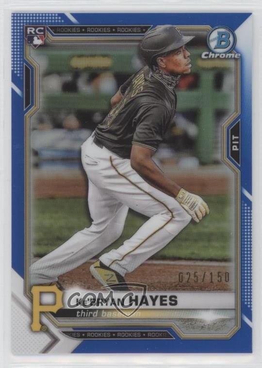 2021 Bowman Chrome Blue Refractor 25/150 Ke'Bryan Hayes #29 0c6