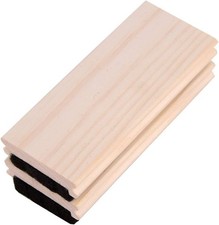 2 Pcs Pine Wood Felt Chalkboard Eraser Campus Style Cleaner For School Office US