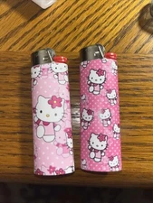 New 2 Custom Bic Lighters Hello Kitty Pink Lighter Well Made! Collection