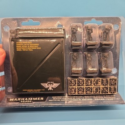 Warhammer 40k Lasgun Power Pack Munitorum Vehicle Markers Dice 2012 OOP Sealed