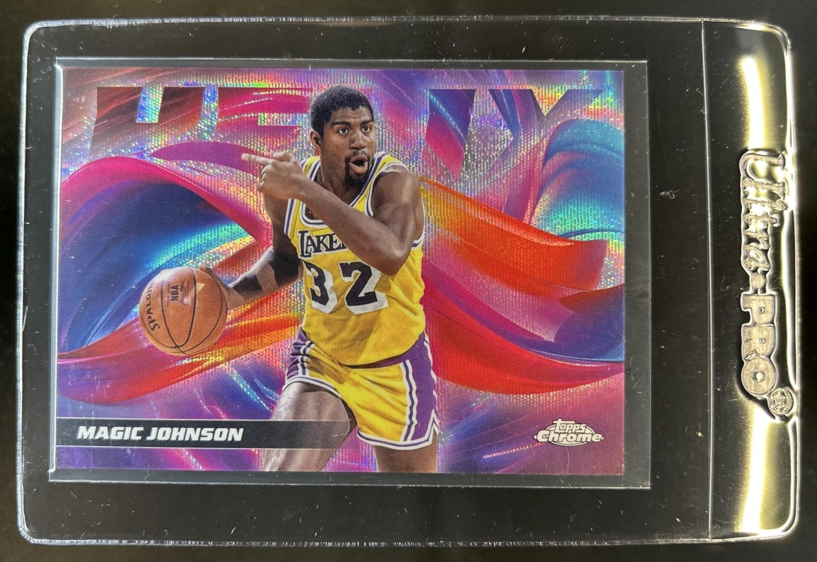 2025-26 Topps Chrome Magic Johnson Helix SSP #H-8 Lakers