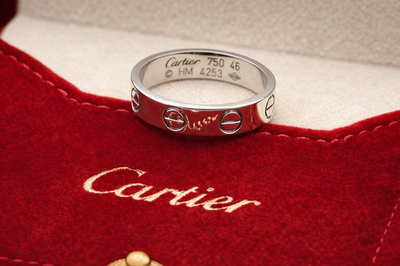Cartier LOVE Ring 18k White Gold SZ 46 | eBay