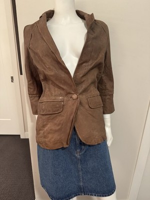Burning Torch Leather Blazer - NWT!