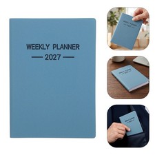 4pcs Mini Daily Planner 2027 - A7 Agenda Time Management Notepad - PU Cover