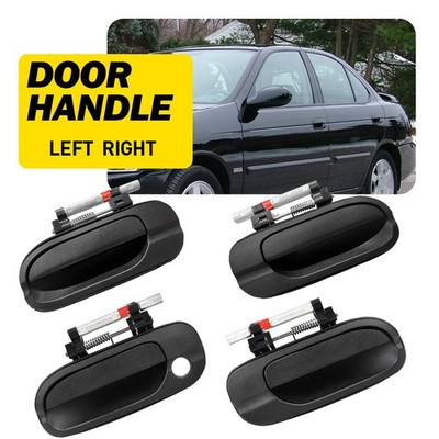 Pack of 4 Exterior Outer Door Handles Full Set Black For 2000-2006 Nissan Sentra