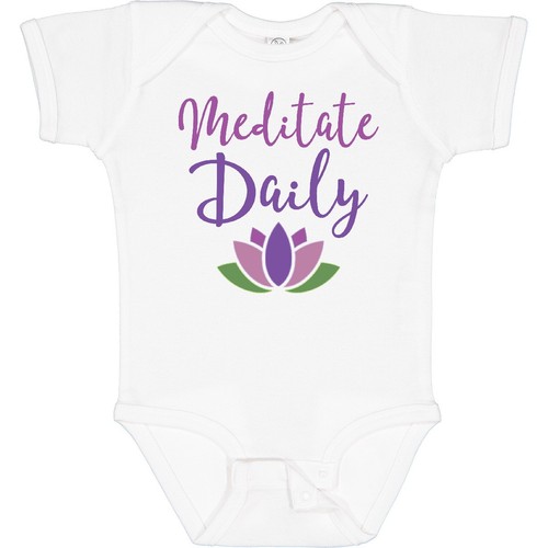 Inktastic Meditation Resolution Meditate Daily Baby Bodysuit Schedule Goal Calm