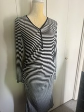 Gap Maternity Sm Blue and White Striped Dress