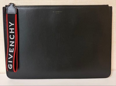 Authentic GIVENCHY Leather Clutch Bag Second Bag Excellent Condition USED