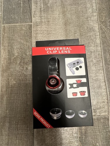 Universal Clip Lens Cell Phone Tablet Laptop 3-In-One Photo-lens Black New Boxed