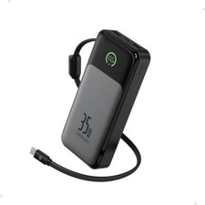 35W Power Bank 20000mAh, Portable Charger with Built-in USB-C Cable, 4-Port
