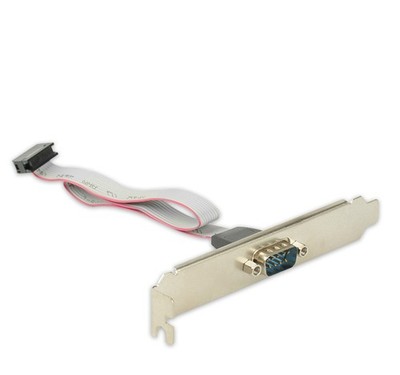 1-Port 50cm DB9 COM Serial Port Bracket Cable 10Pin 2.0mm Pitch IDC Header RS232