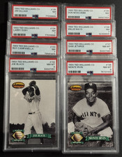 1993 Ted Williams Co. Lot of 8 PSA Graded w Mays, Doby, Irvin, Campanella HOF