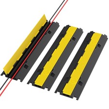 Cable Protector Ramp - 3 Pack 2 Channel Modular Cable Ramp 22000 Lbs Load Cap...