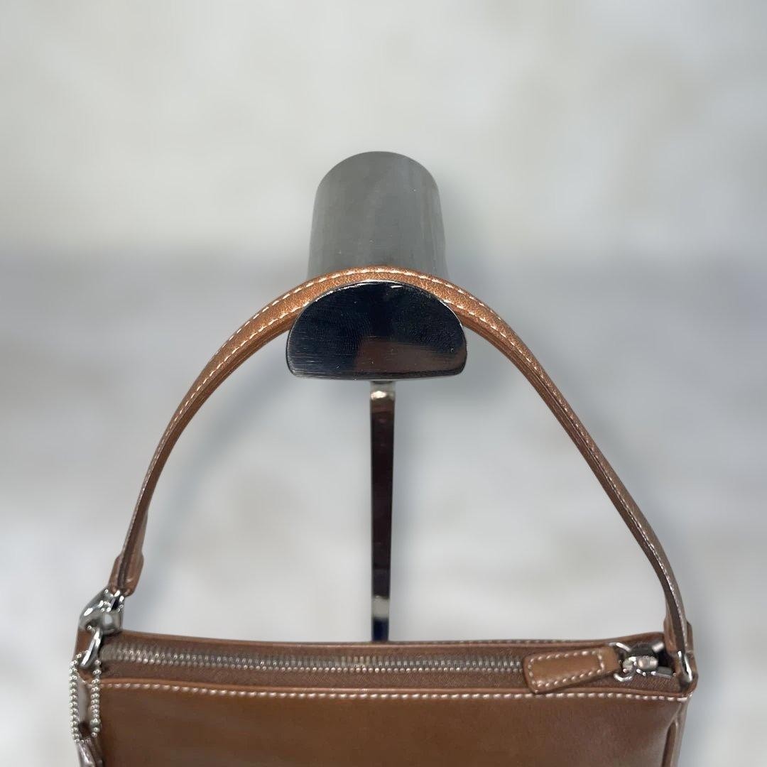 COACH Shoulder Bag Brown Leather  Authentic thumbnail 17