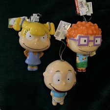 Lot Of 3 Rugrats Christmas Ornaments Tommy Chuckie Angelica 90s Nickelodeon