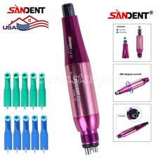 Dental Hygiene Prophy Handpiece Air Motor 4Holes 4:1 Nose Cone 360 Swivel Pink