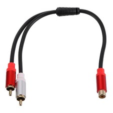1ft RCA Splitter Cable, 1RCA Female to 2RCA Male Stereo Audio Video AV Cables