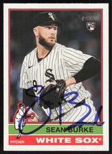 2025 Topps Heritage Sean Burke Rookie Auto Chicago White Sox #262 COA RC Card. rookie card picture