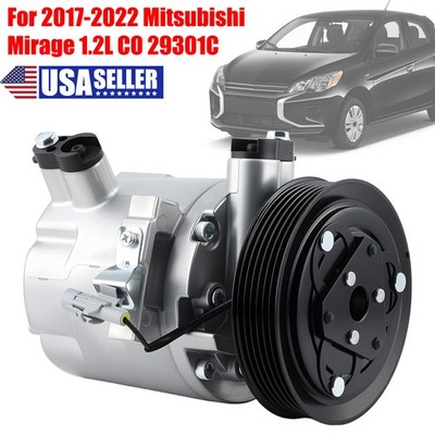 For Mitsubishi Mirage G4 2017-2022 AC Compressor 12V w/ Clutch Durable Aluminum