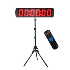 Portable 5 Inch 6 Digit LED Race Clock Tripod Countdown Timer