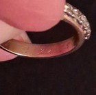Vintage Heirloom 1943 Dated 14K Yellow Gold Wedding Band 5 Diamonds Inscribed  — photo 6