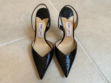 Stunning Jimmy Choo Thandi croc-embossed slingbacks EU 37.5, wonderful condition