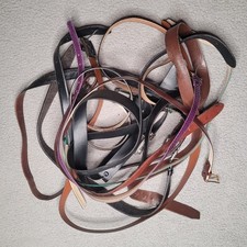13pc Women Men Belt LOT Leather Vintage Modern Assorted Mix Variety Upcycle