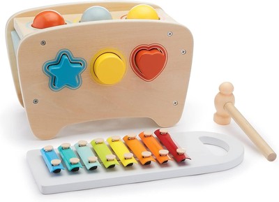 Amazon Basics Musical Pounding Bench With Xylophone and Shape Sorter... 