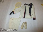 VINTAGE BARBIE KEN DOLL CLOTHES SET #790 TIME FOR TENNIS CARDIGAN shorts SHOES