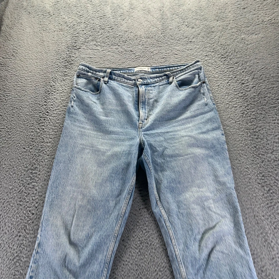 Abercrombie Fitch Jeans Women Size 16 Blue Stretch 90s Straight Ultra High Rise - Image 2 of 4
