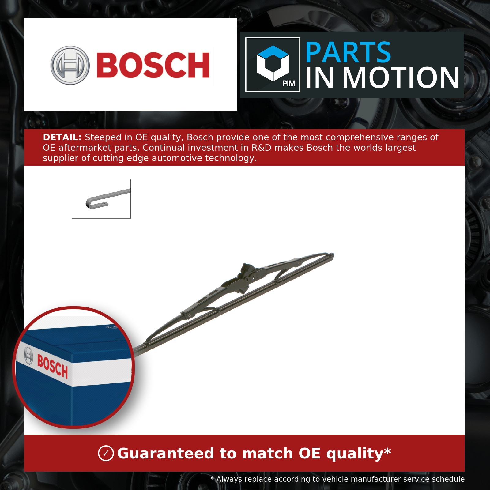 Bosch Wiper Blade 3 397 004 359 for Toyota Corona 73-79 - Image 2