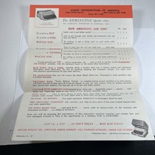 1950s Remington Quiet-riter Typewriter Advertising Mailer-Alson Dist.-New York