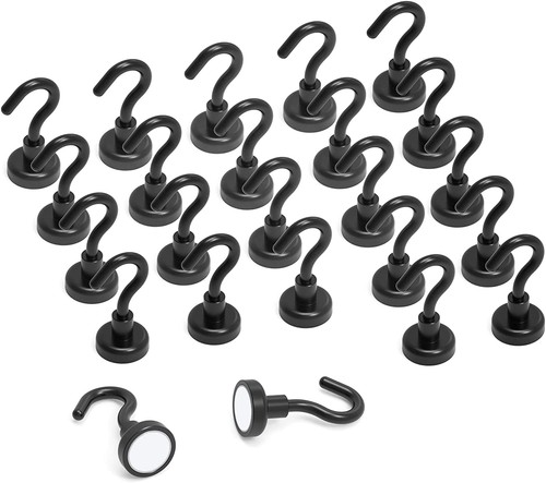 20stk Magnethaken Starker Neodym Hacken Magnet Haftkraft 8KG Aufhängen 16mm - Bild 19 von 22