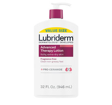 Lubriderm Advanced Therapy Fragrance Free Moisturizing Hand  Body Lotion, 32 Oz