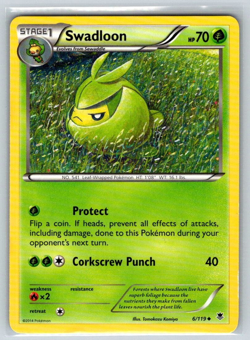 Swadloon 6/119 XY - Phantom Forces Regular NM Tomokazu Komiya art