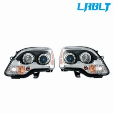 LABLT Right&Left Side Chrome HID w/o Ballast Headlights For 2007-2012 GMC Acadia