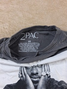 2Pac Photo Graphic Short Sleeve T-Shirt XS Black/Gray Rap & Hip Hop