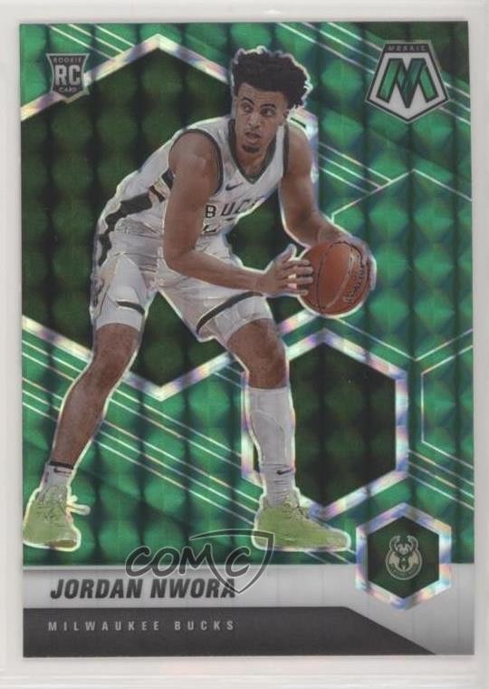 2020-21 Panini Mosaic Rookie Green Mosaic Prizm Jordan Nwora #219 Rookie RC 2l4