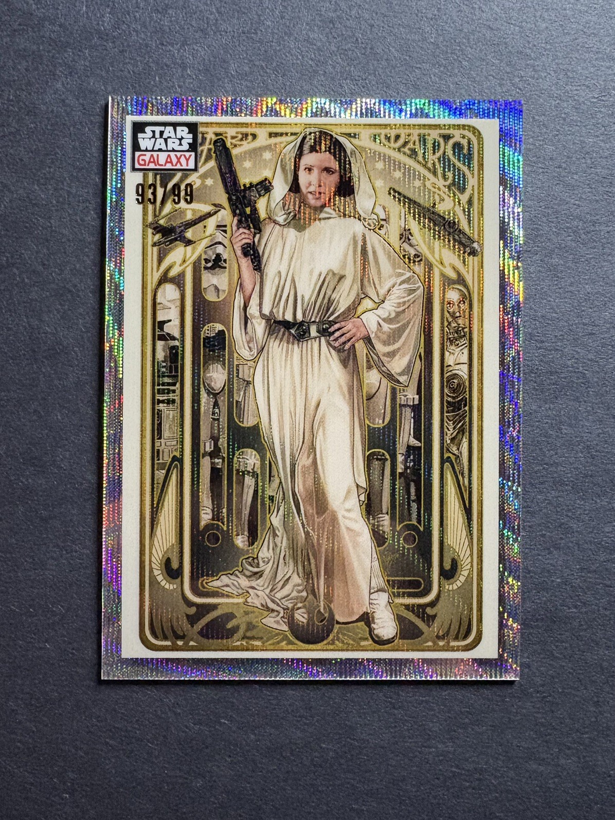 2023 Topps Chrome Star Wars Galaxy #82 Princess Leia Organa Wave /99